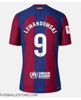 Günstige Barcelona Robert Lewandowski #9 Heimtrikot 2023-24 Kurzarm